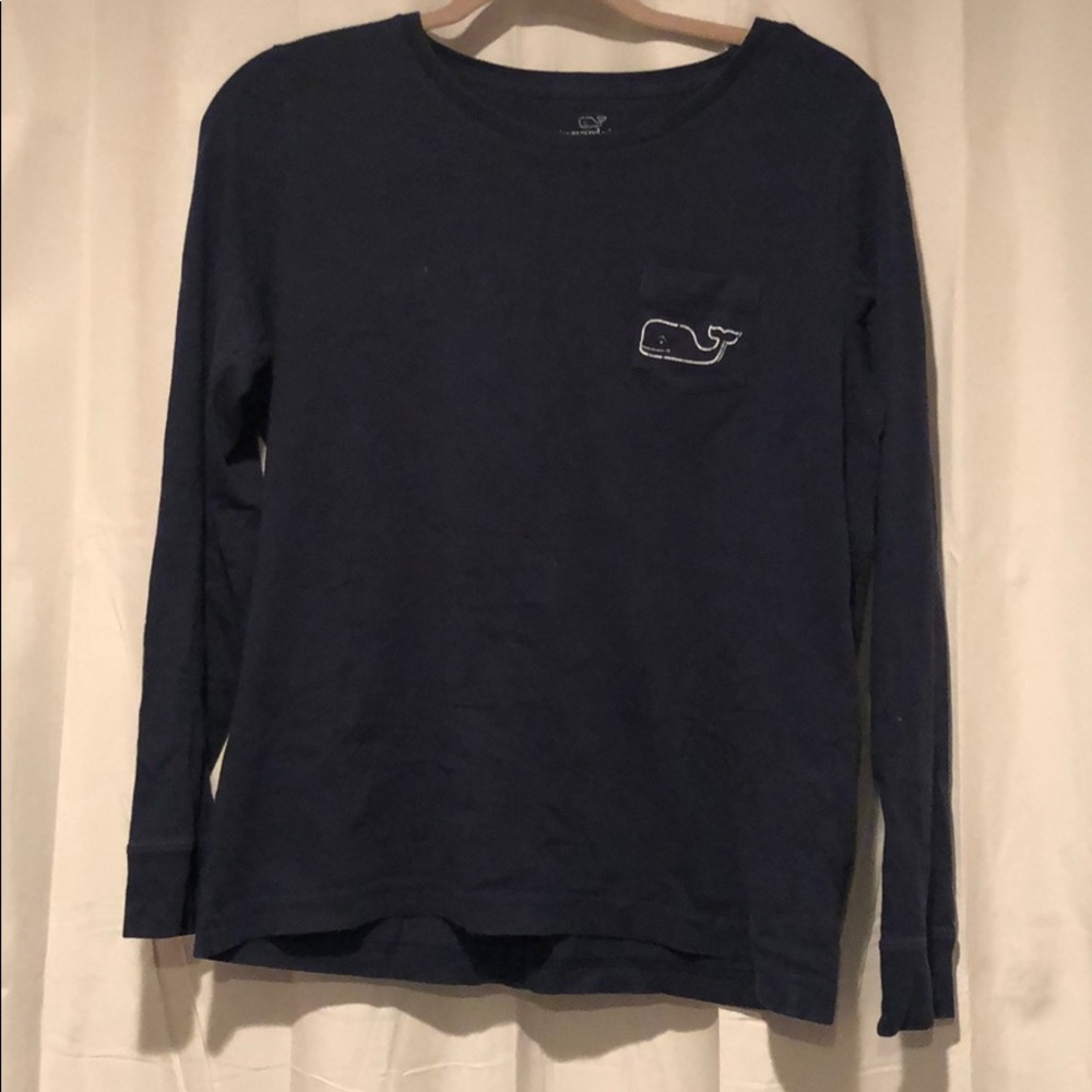 Vineyard vines navy classic long sleeve tee